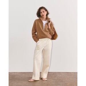 Everlane The Easy Straight Leg Pants Size 6 Canvas Cream Pull On Relaxed Minimal